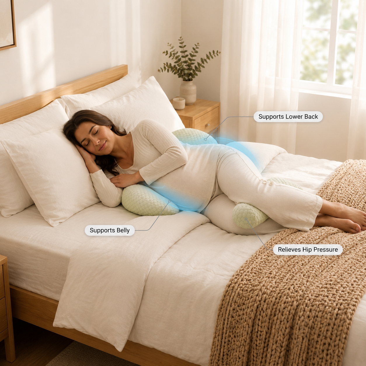 Pregnancy Support Pillow for Better Sleep